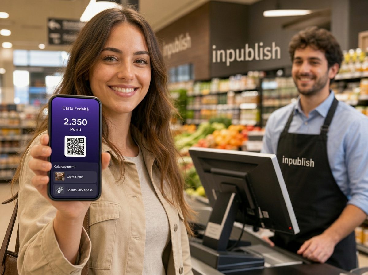 Fidelity card digitale su smartphone alla cassa